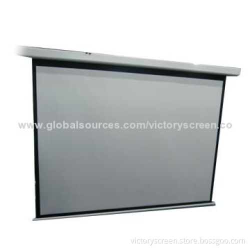 Motorized screen with standard RF control, matte white, 72 inches, 1:1